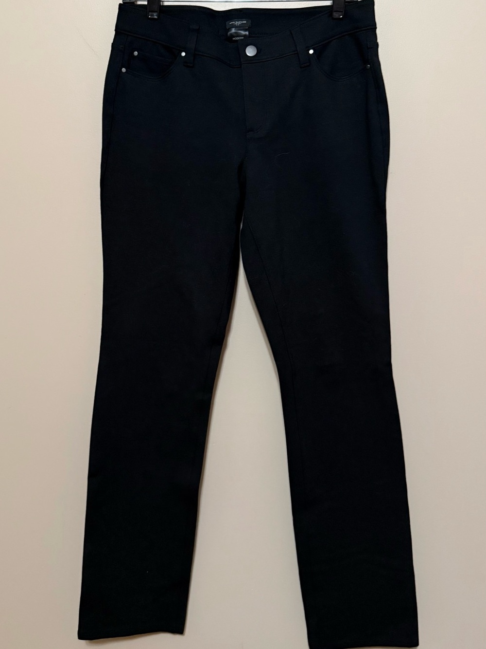 NWOT Ann Taylor Modern Black Straight Leg Pants Sz 10